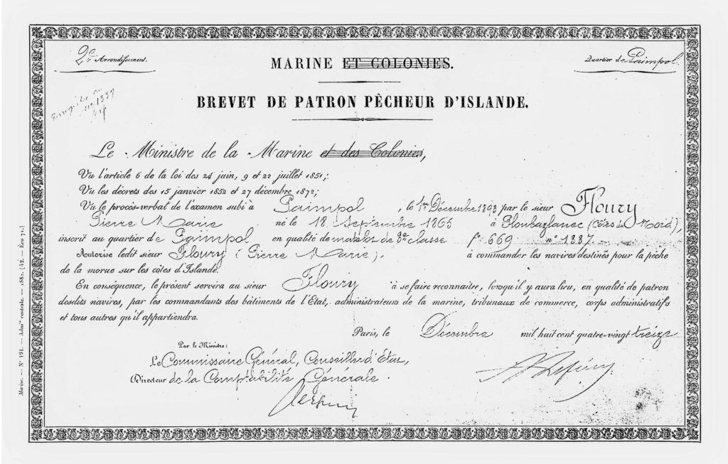 brevet de patron pêcheur