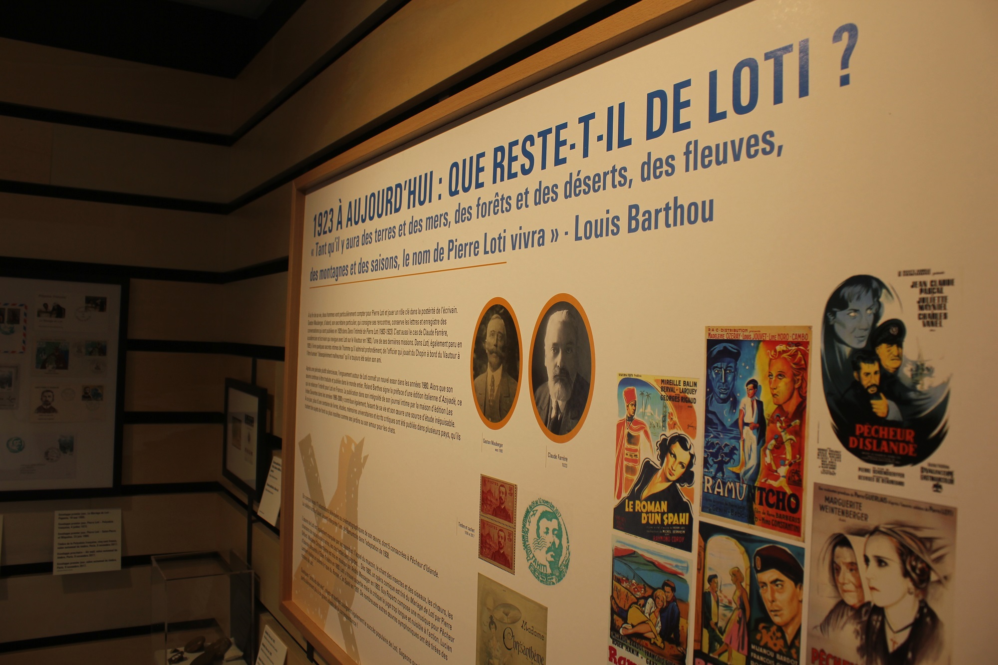 Panneau présentant la postérité de Pierre Loti Panneau présentant la postérité de Pierre Loti