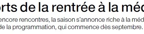 Capture d'écran d'un article de presse intitulé "Les temps forts de la rentrée à la médiathèque"