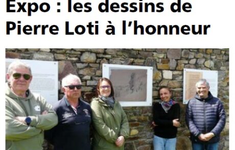 Capture d'écran d'un article de presse intitulé "Expo : les dessins de Pierre Loti à l'honneur"