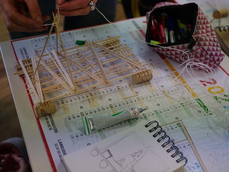 Une maquette de bac réalisée par les élèves.