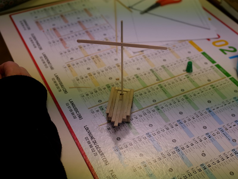 Une maquette de bac réalisée par un élève.