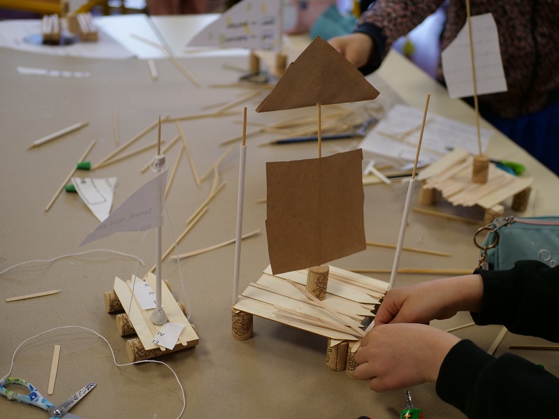 Une maquette de bac réalisée par un élève.