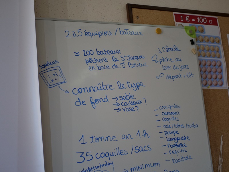 Interview d'un pêcheur de Loguivy dans la classe.