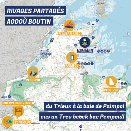 La carte du parcours des 6 oeuvres La carte du parcours des 6 oeuvres