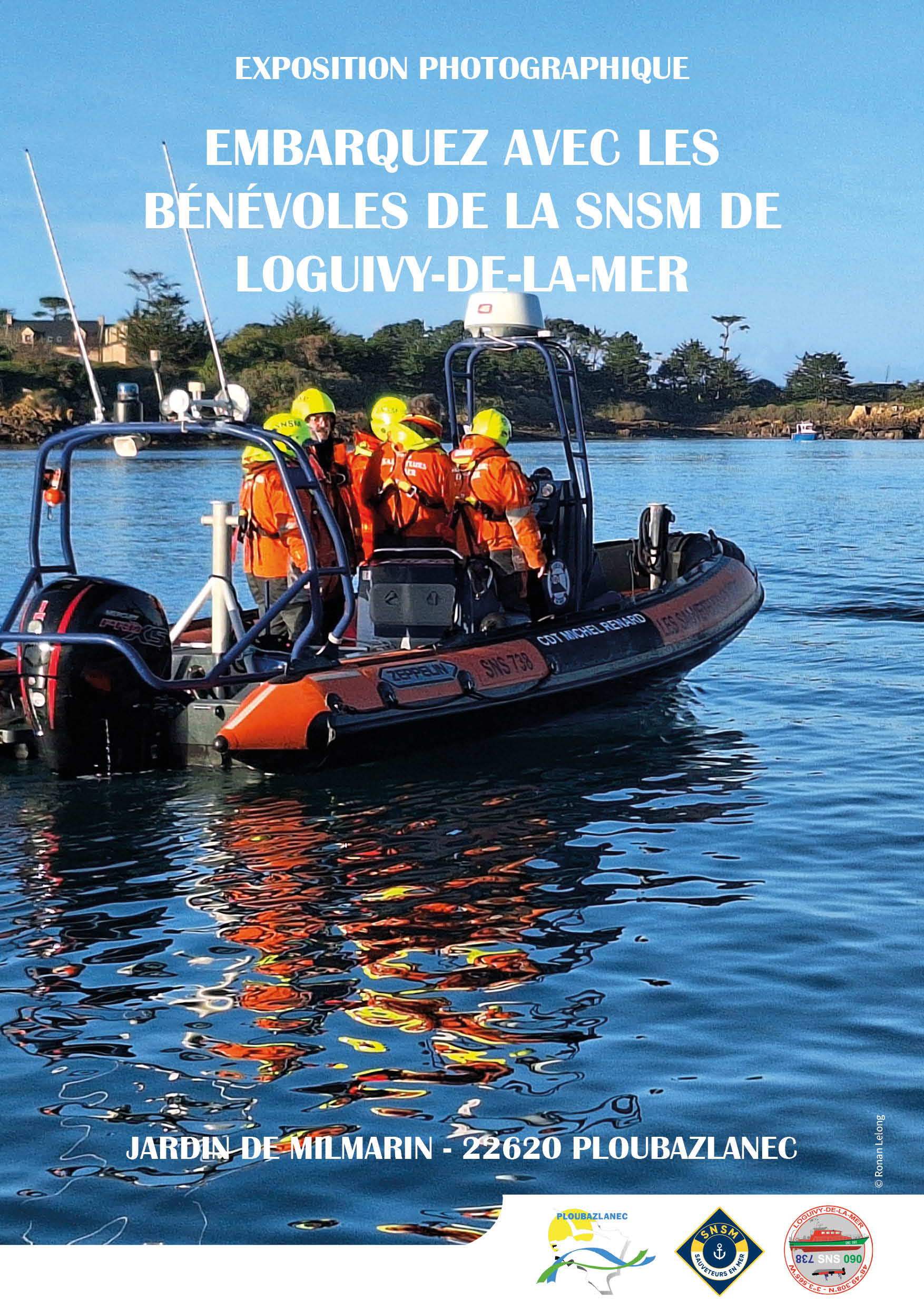 Affiche de l'exposition sur les sauveteurs en mer dans le jardin de Milmarin